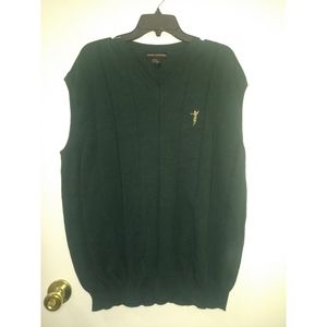 Fairway Outfitters Cable Knit Golf Warm Thick Cozy Green Pullover Cotton Vest XL